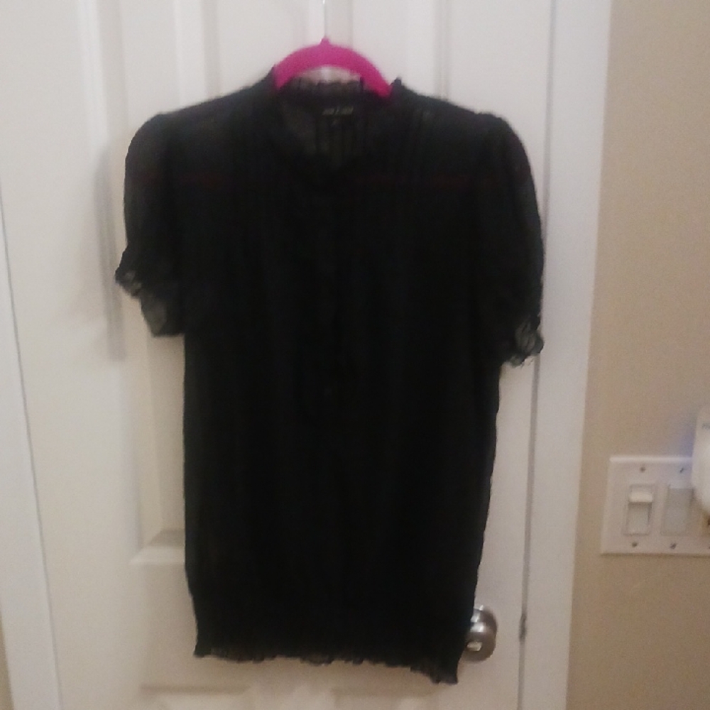 Sam & Max Black Sheer Blouse